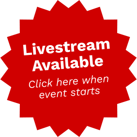 Livestream available text on red background.