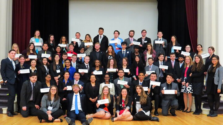 Model UN Delegates from UNL, UNK, Creighton and Hastings College 