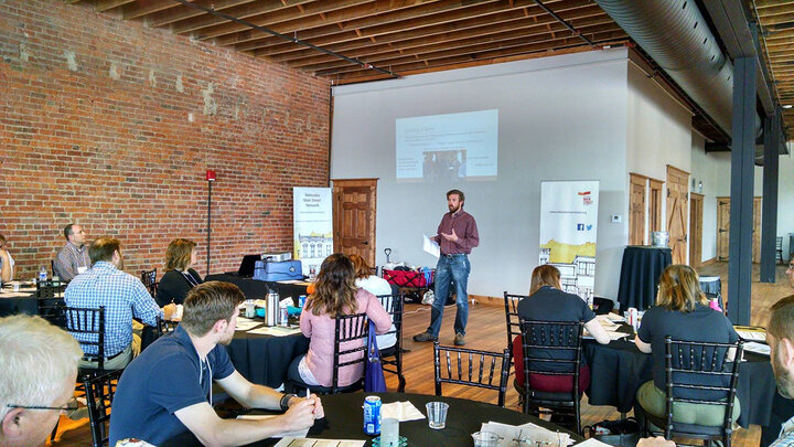 Huskers Rhiannon and Michayla participated in a Nebraska Main Street conference in Beatrice during their first week developing a regional mapping report for the greater northeast Nebraska region.