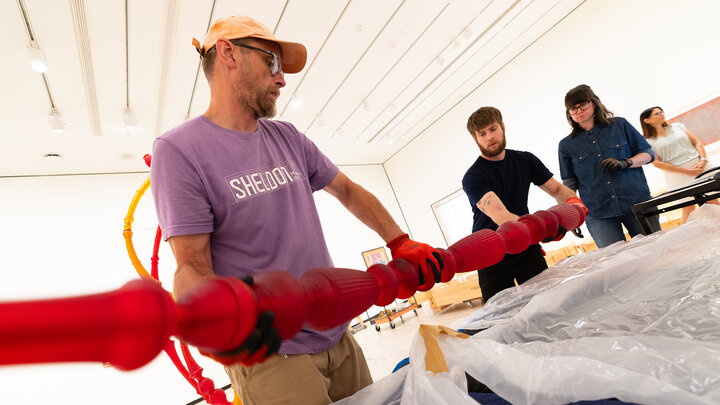 7 CAS faculty included as guest curators for Go Big Red exhibit