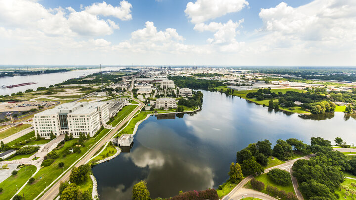 Skyline of Baton Rouge, Louisiana.