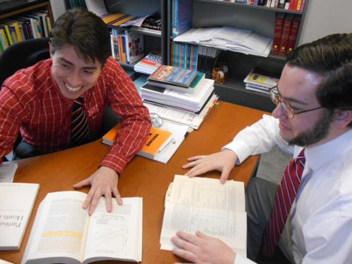 Faculty member Sergio Wals and alum Ben Kantack